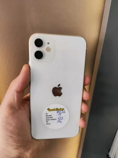 İkinci El Apple iPhone 11 128 GB Beyaz - 74 Pil - Orjinal Kutu ve Fatura - İkinci El