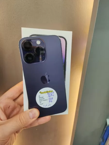 İkinci El Kutulu İPhone 14 Pro 128 GB, Mor Renk, %79-%70 Pil Sağlığı - İkinci El