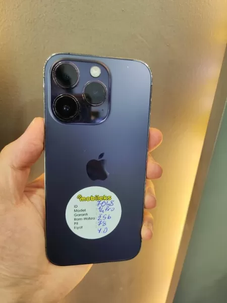 Mor Renkli İkinci El iPhone 14 Pro 256 GB 78 Pil - İkinci El