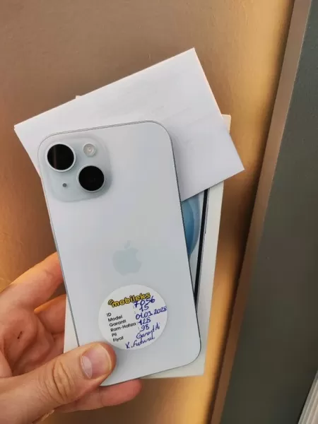 19 AY GARANTİLİ KUTULU FATURALI İPHONE 15 128 GB PİL 98 - İkinci El
