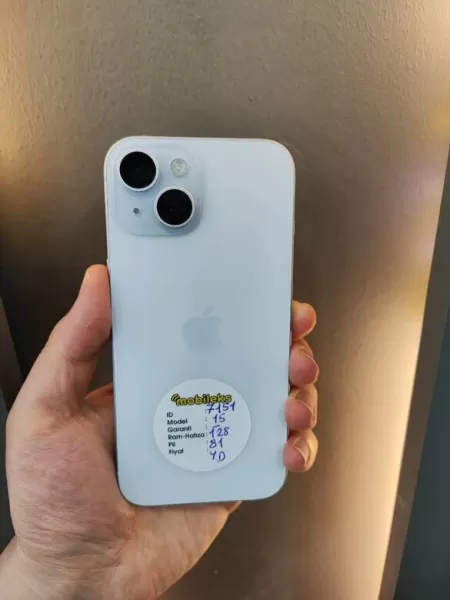 Apple iPhone 15 128 GB Buz Mavi - İkinci El