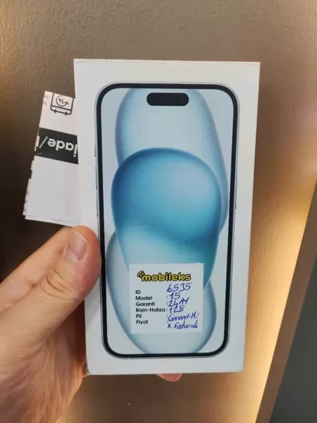 Apple iPhone 15 128 GB Mavi - Sıfır, 24 Ay Garantili Görseli - 1