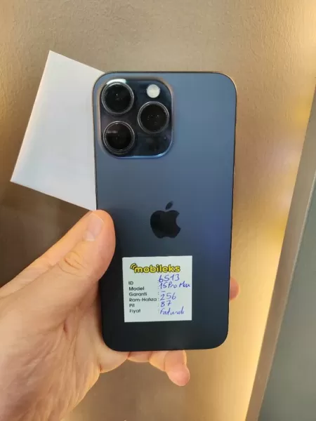 Faturalı İkinci El iPhone 15 Pro Max 256 GB Mavi - 87 Pil% - İkinci El
