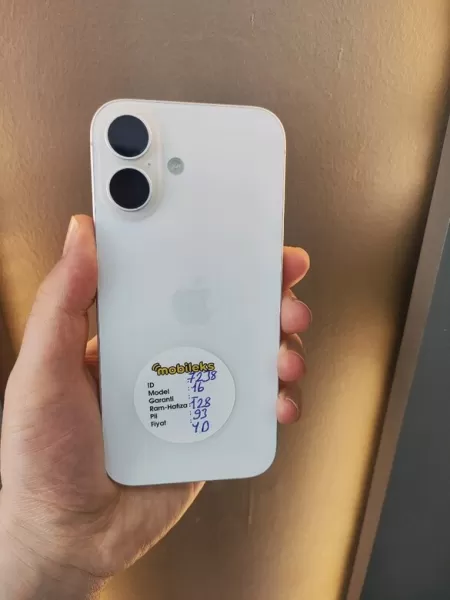 İkinci El Apple iPhone 16 128 GB Beyaz - İkinci El
