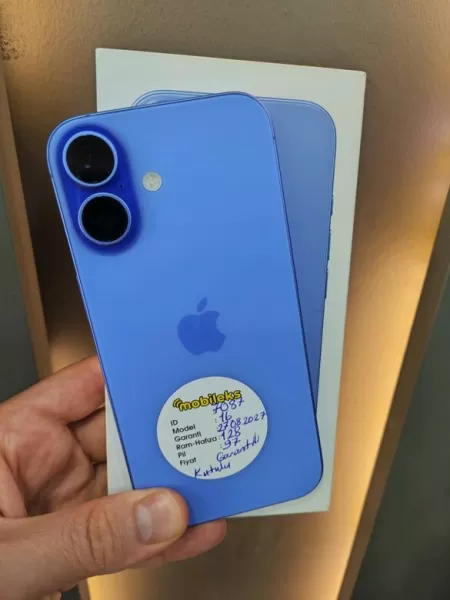 Kutulu Sorunsuz Full Orijinal iPhone 16 128 GB - İkinci El
