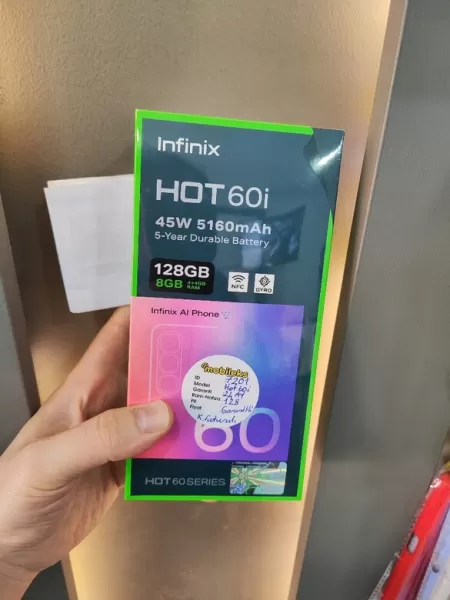 Infinix Hot 60i 128 GB Siyah - Sıfır Kapalı Kutu